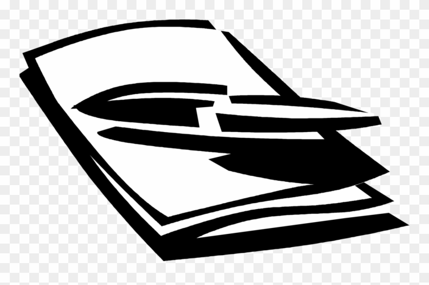 Documents With Vector Image Illustration Of Writing - Clip Art - Png Download