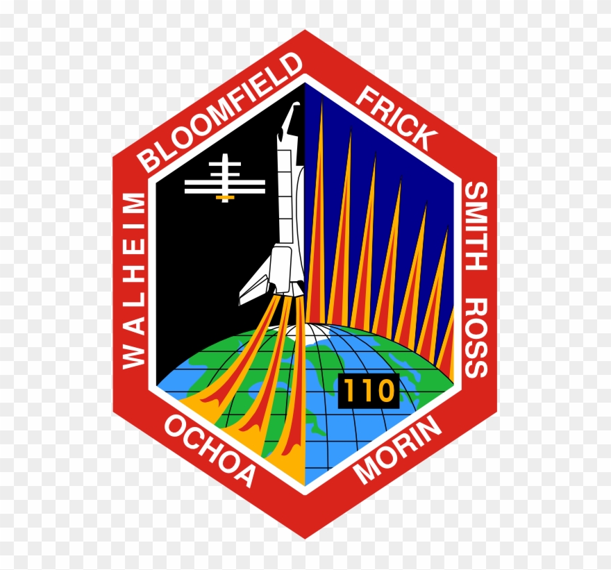 Sts 110 Patch Nasa 555px - Sts 110 Patch Clipart