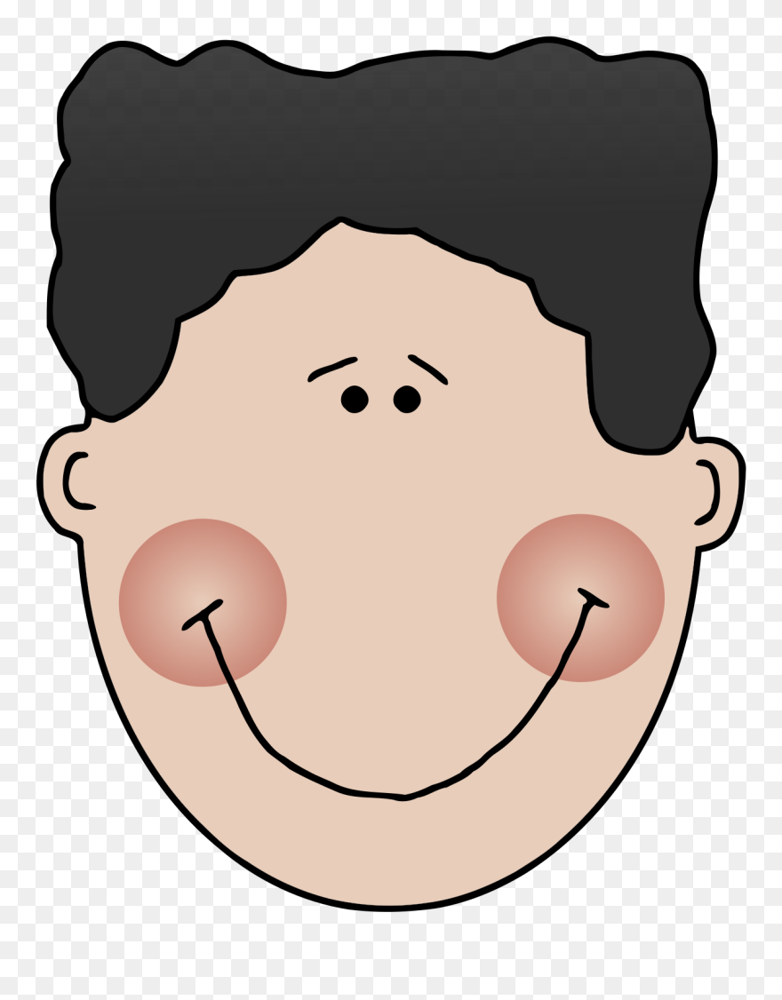 Cheek 20clipart - Boy Face Clipart - Png Download