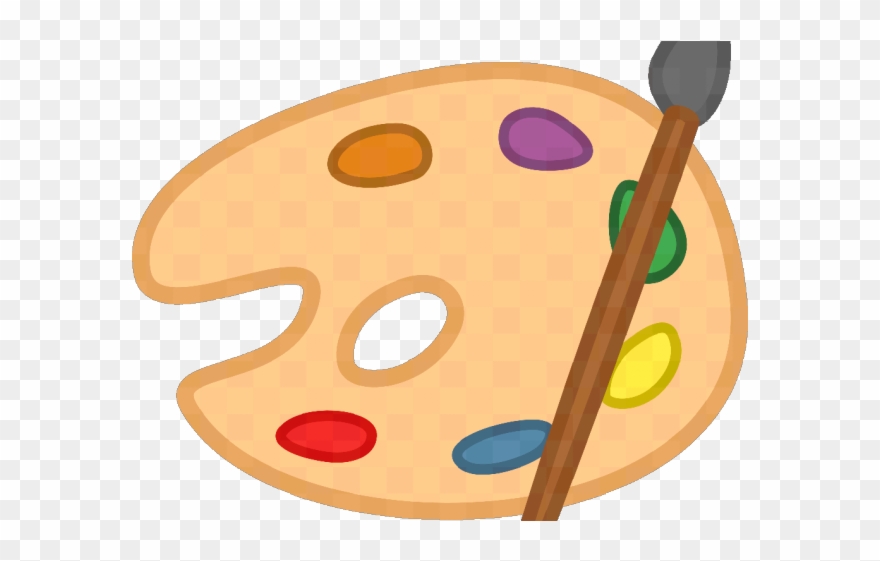 Paint Brush Clipart Wet - Art Palette Clipart Png Transparent Png