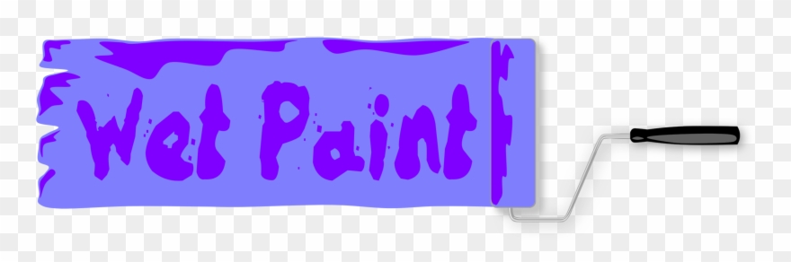 Logo Brand Paint Pdf Color - Wet Paint Sign Clipart