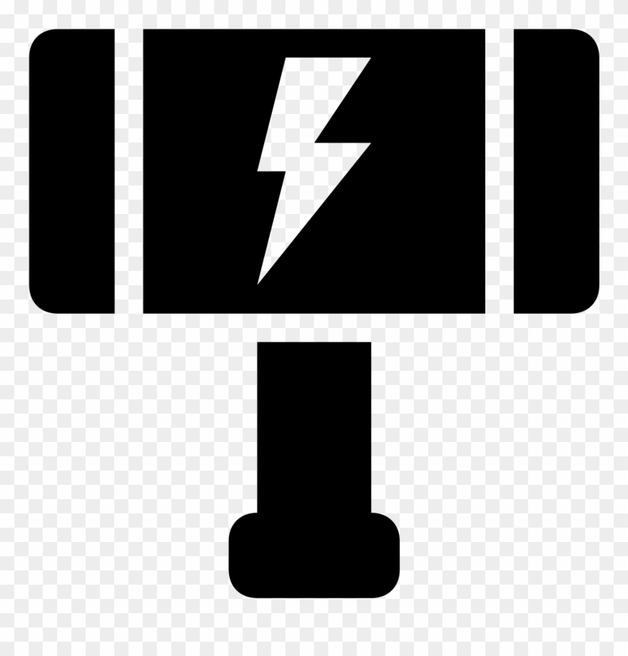 Weapon Clipart Thor - Martillo Thor En Blanco Y Negro - Png Download