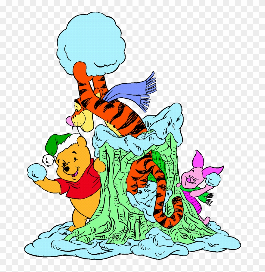 Winnie The Pooh Group Clipart - Winnie The Pooh Winter - Png Download