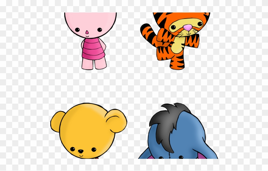 Winnie The Pooh Clipart Chibi - Easy Cute Winnie The Pooh Drawings - Png Download