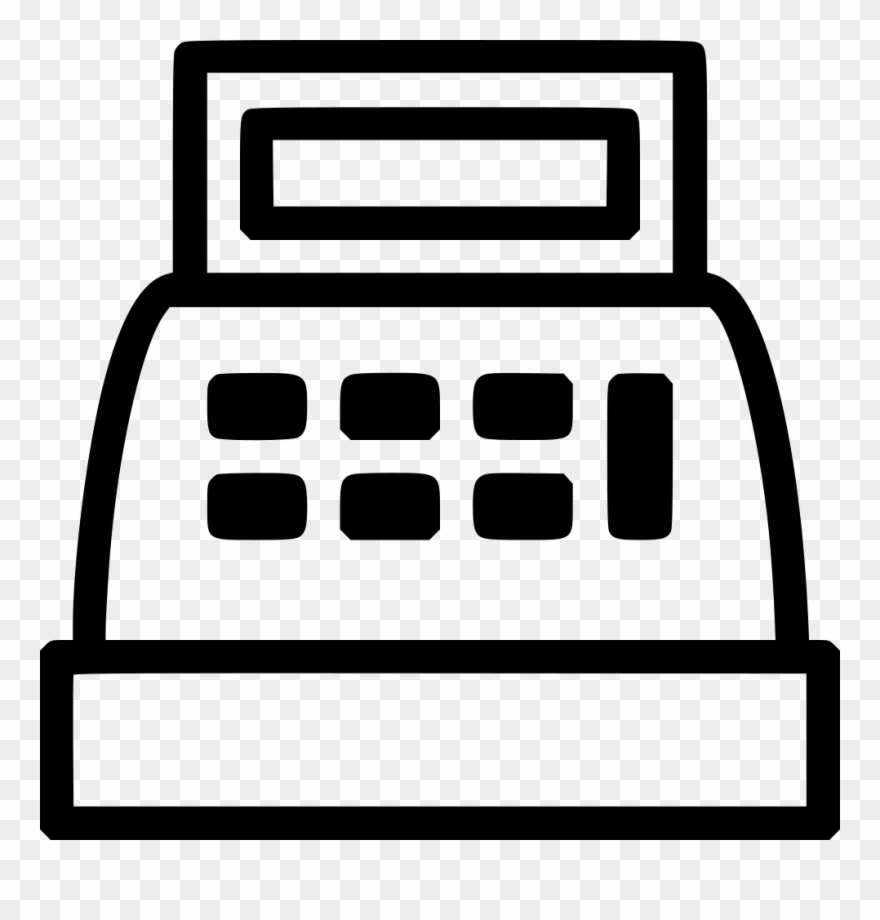 Cash Register Comments - Cash Register Icon White Clipart