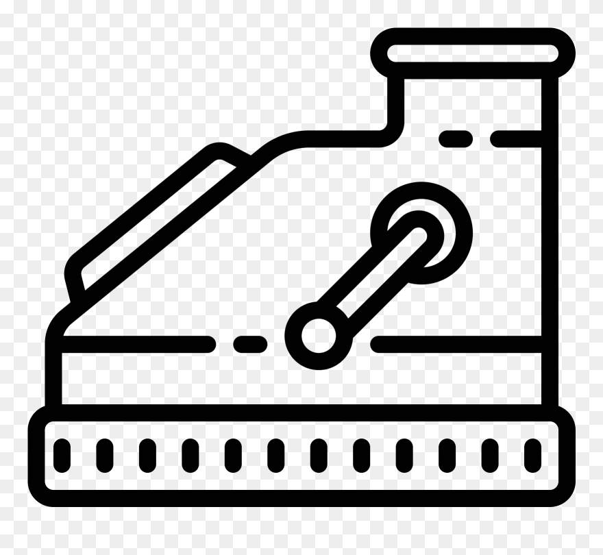 Cash Counter Icon - Vieja Caja Registradora Png Clipart