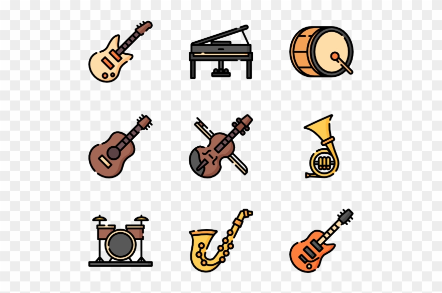 Special Icon Family Lineal Color Icons Available - Transparent Music Instruments Png Clipart