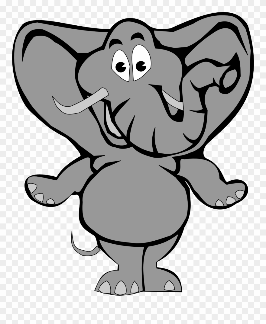 Soundbite - Cartoon Elephant Shower Curtain Clipart