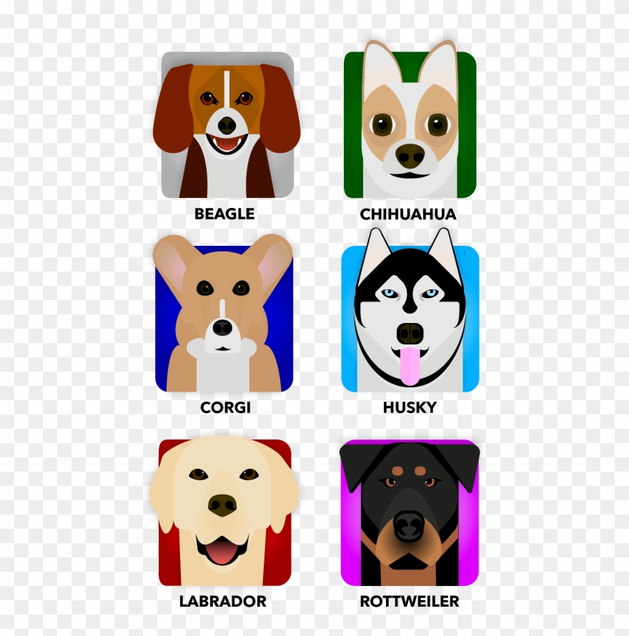 These Are Icons I Have Been Creating Of Different Dog Clipart