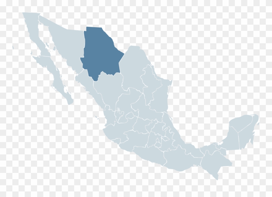 Simple Mexico Map Png Clip Art Free Stock - Mexico Map Transparent Png