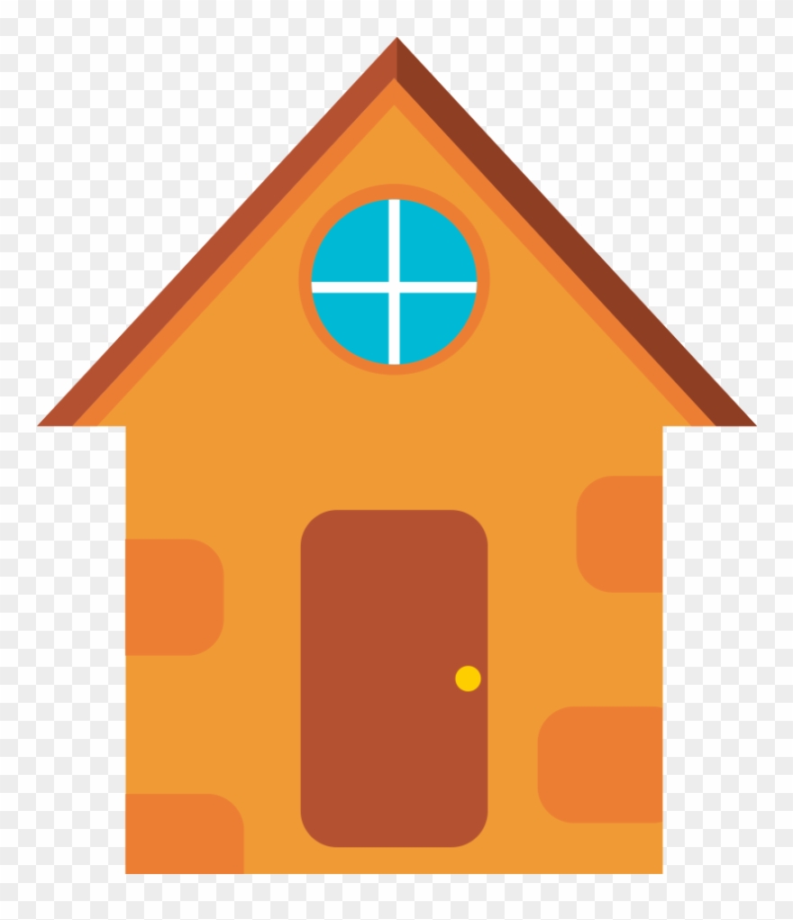 Bird Nest Box Clip Art Orange Hut - Hut Triangle - Png Download
