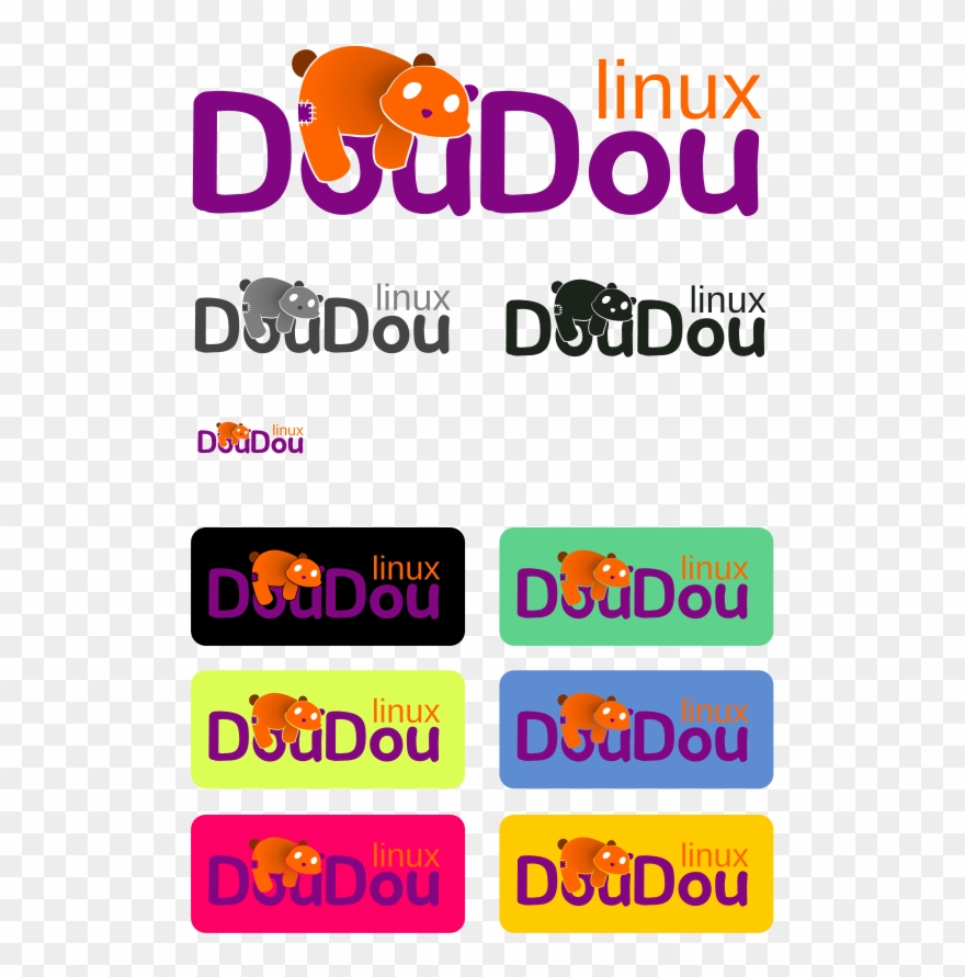 How To Set Use Doudou Linux Contest Logo Set Clipart - Png Download