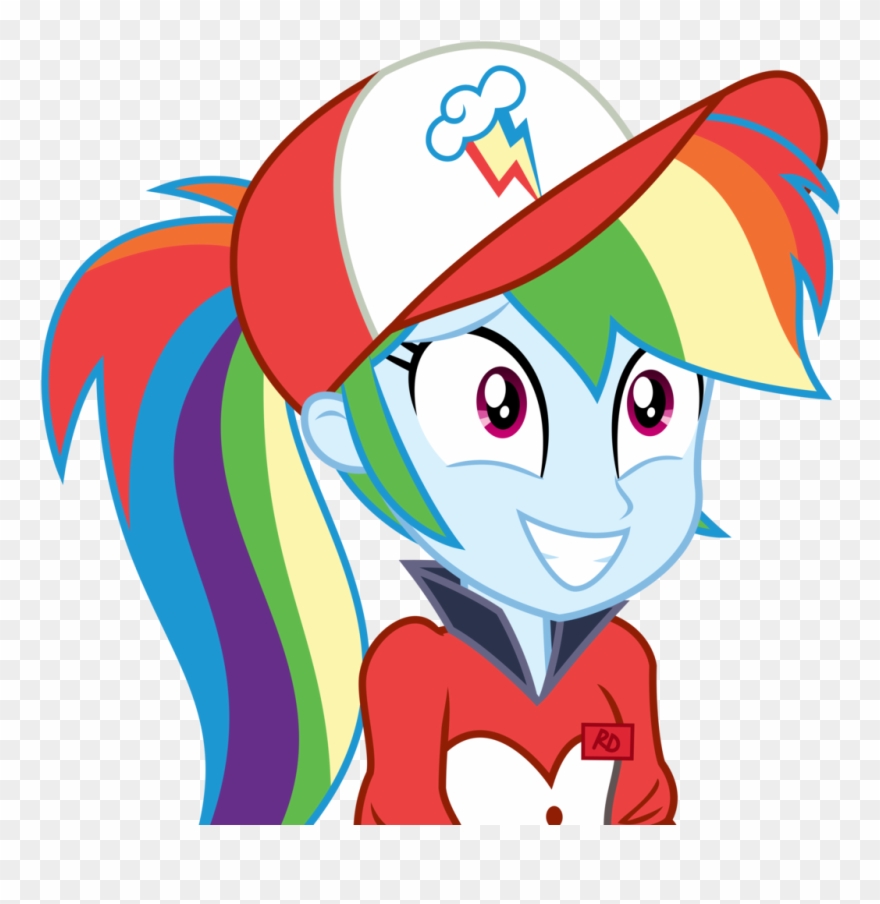 Grin Clipart Sheepishly - Mlp Rainbow Dash Eg - Png Download