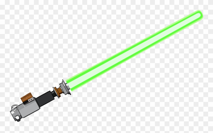 Luke's Lightsaber - Sable De Luz Verde Png Clipart