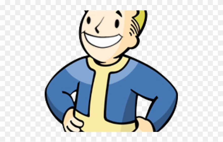 Grin Clipart Boy - Fallout Vault Boy Shrug - Png Download