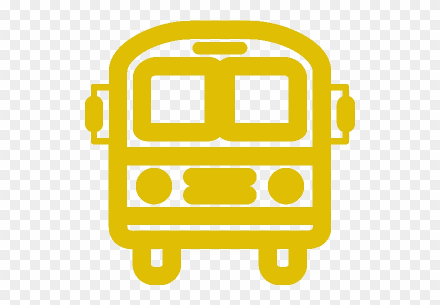 Clipart Road Bus Route - Yellow Bus Icon Png Transparent Png