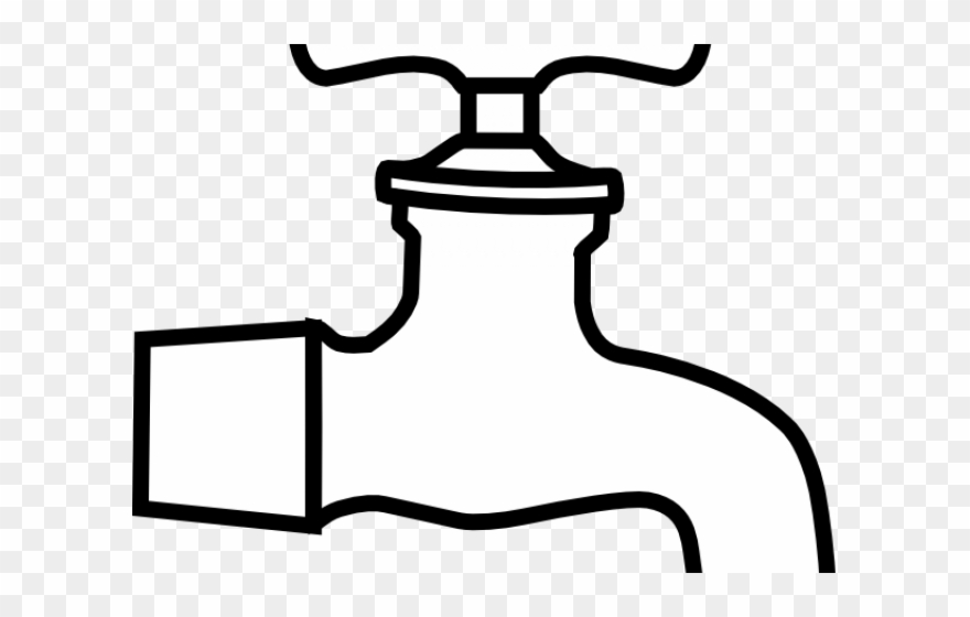 Plumbing Clipart Plumbing Tool - Clip Art Black And White Image Of Tap - Png Download