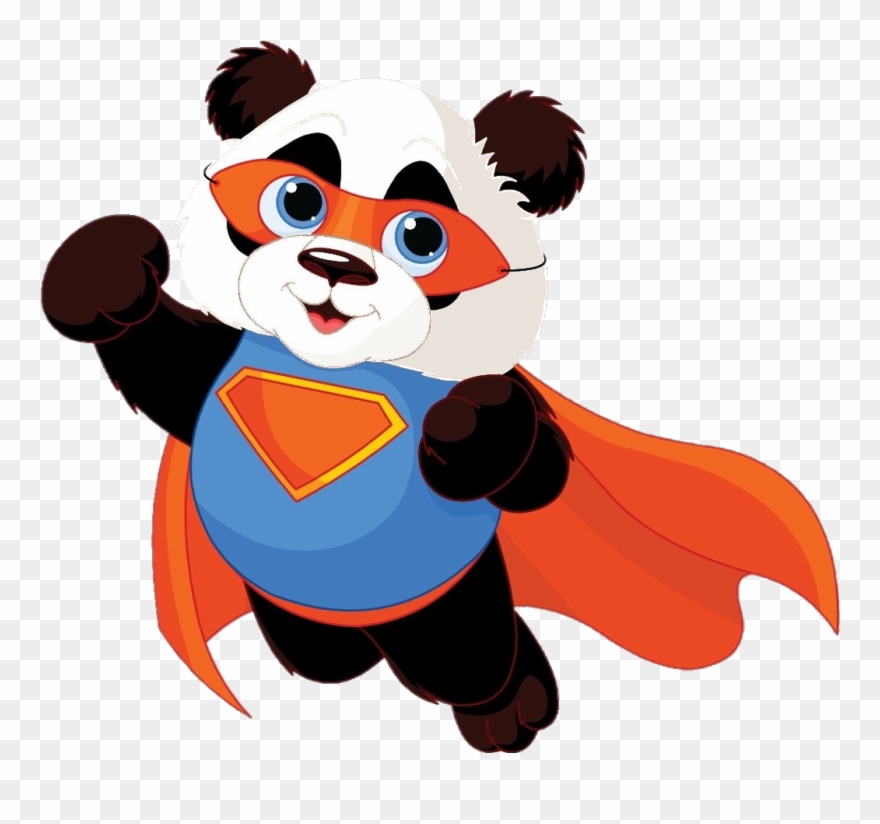 Super Panda - Panda Super Hero Clipart