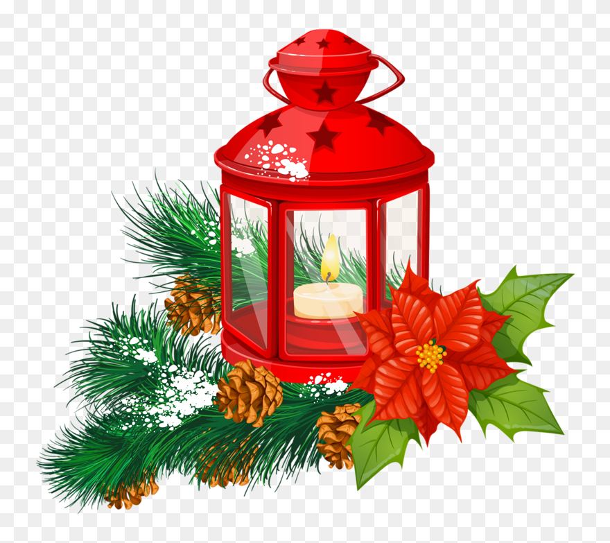 Christmas Free Clipart Candle - Png Download
