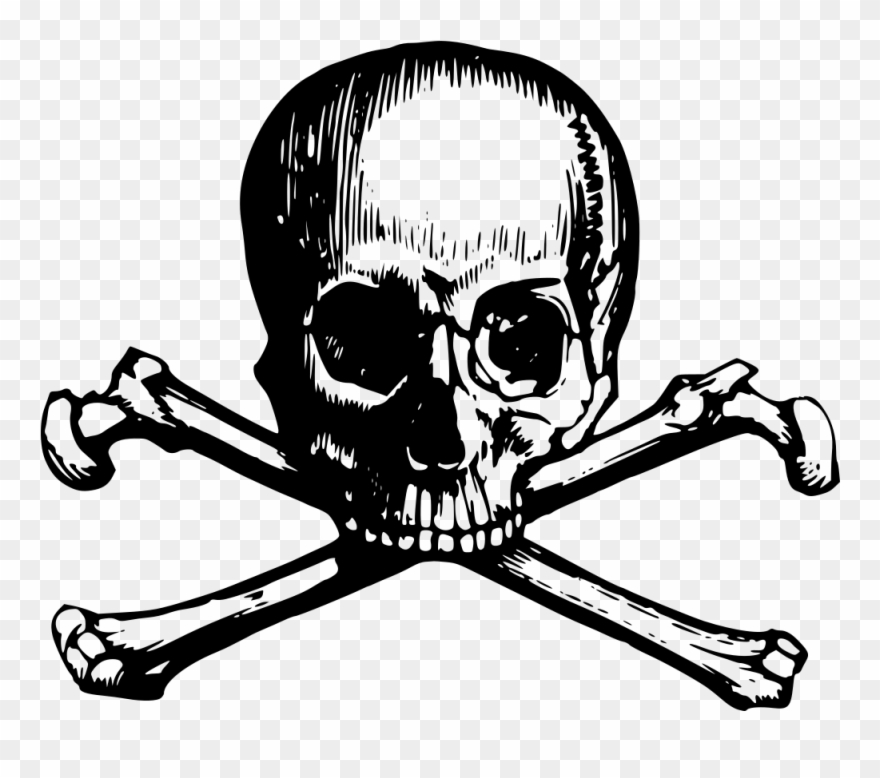 Skull And Crossbone Clipart Webweaver - Skull And Crossbones - Png Download