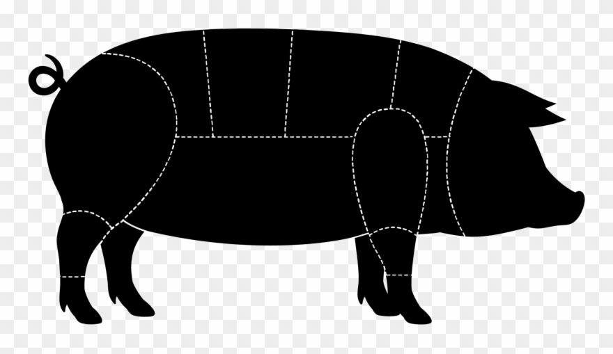 Our Meats - Pig Tail Silhouette Clipart