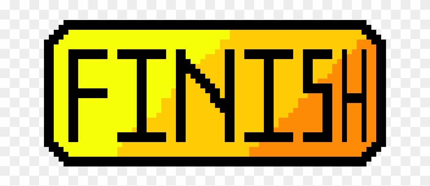 Finish Button - Pixel Art Clipart
