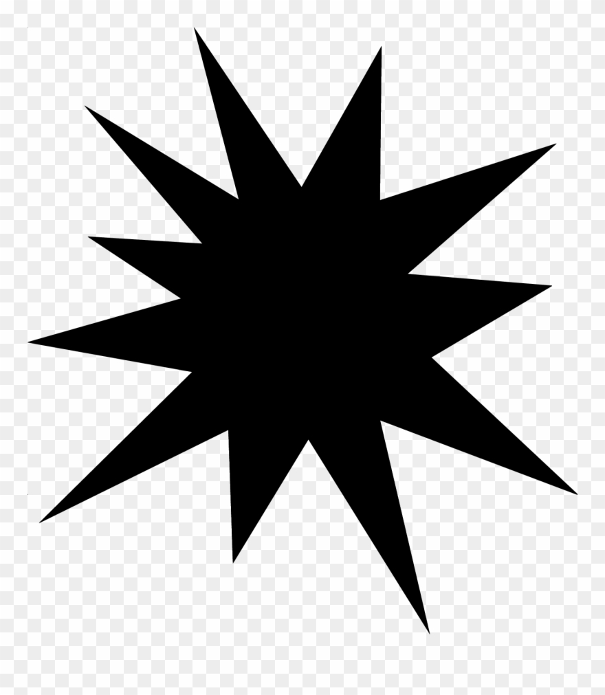 Download Starbursts Clipart Black 8 Pointed Star Png Download