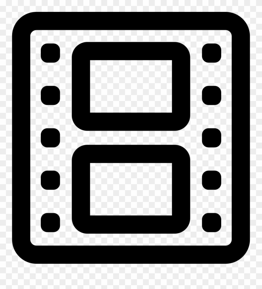Cinema Strip Of Two Photograms Outline Svg - Icon Clipart