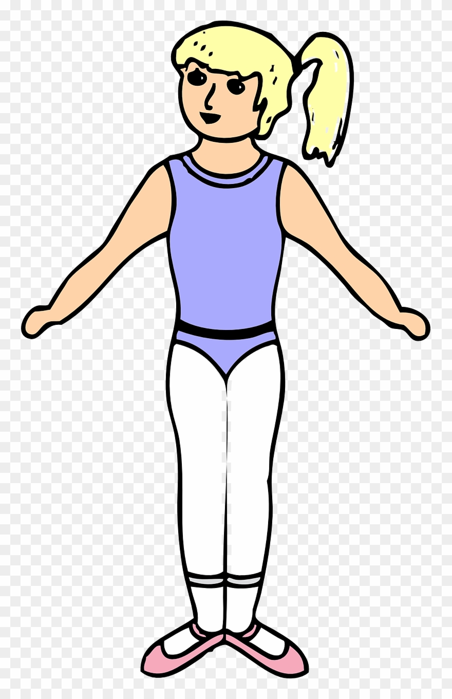 Girl Exercise Leotard - Girls Exercises Clipart Png Transparent Png