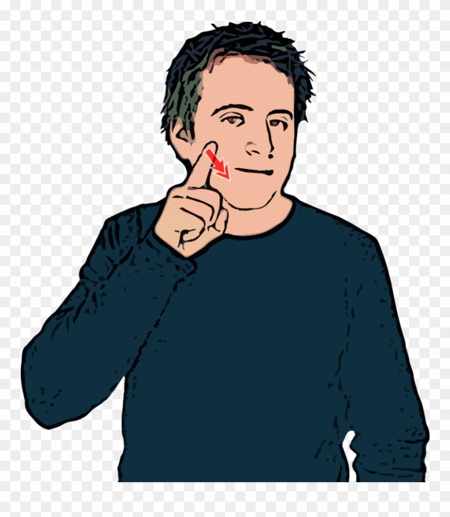 British Sign Language - Sign Language Hand In Front Of Mouth Clipart