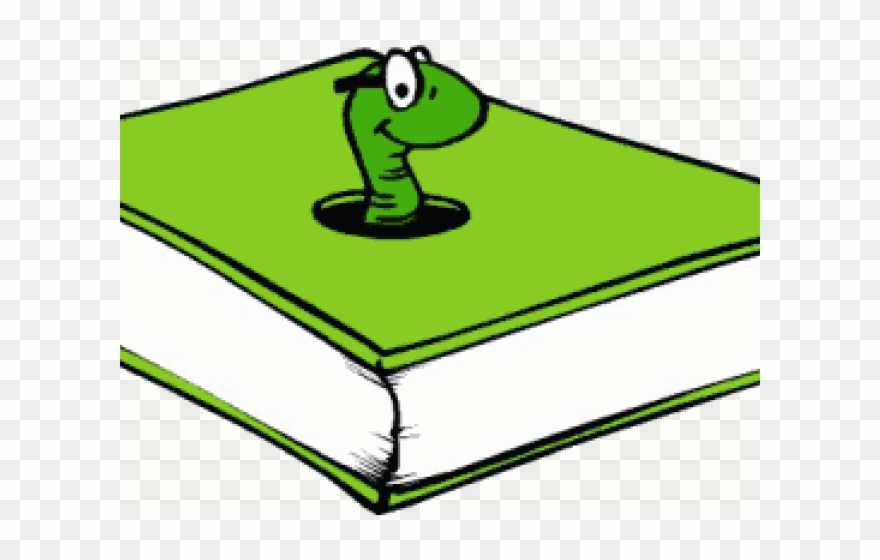 Worms Clipart Green Thing - Book Worm Clip Art - Png Download