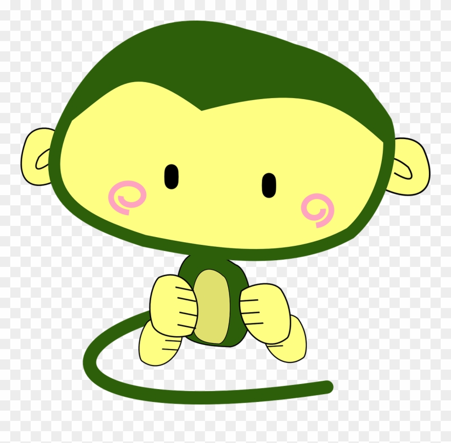 Monkey Clipart Female - Cute Monkey - Png Download