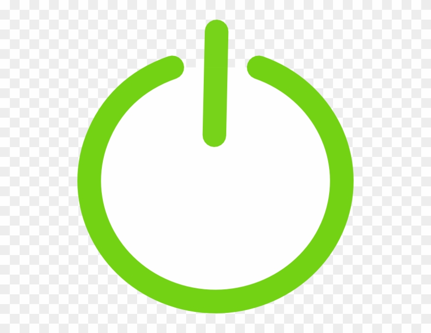 Green Power Button Svg Clip Arts 564 X 599 Px - Png Download