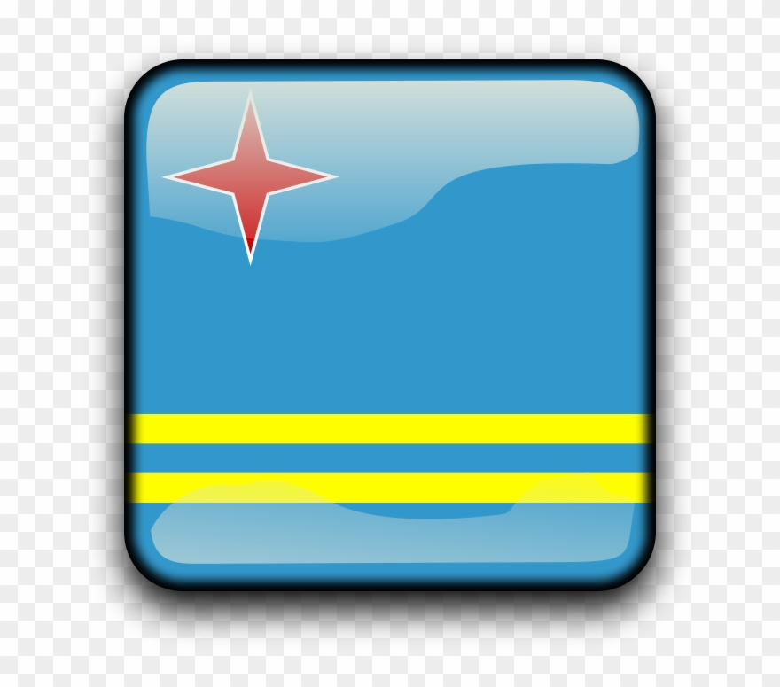 Aw Icon Flag Clipart Vector Clip Art Online Royalty - Aruba Flag Icon - Png Download