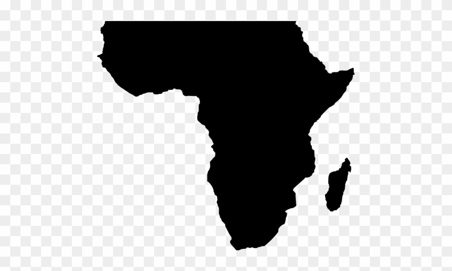 Africa Clipart - African Map Black And White - Png Download