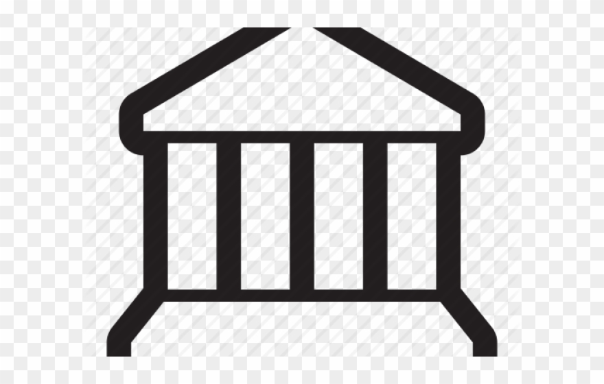 Columns Clipart Bank Building - Library - Png Download