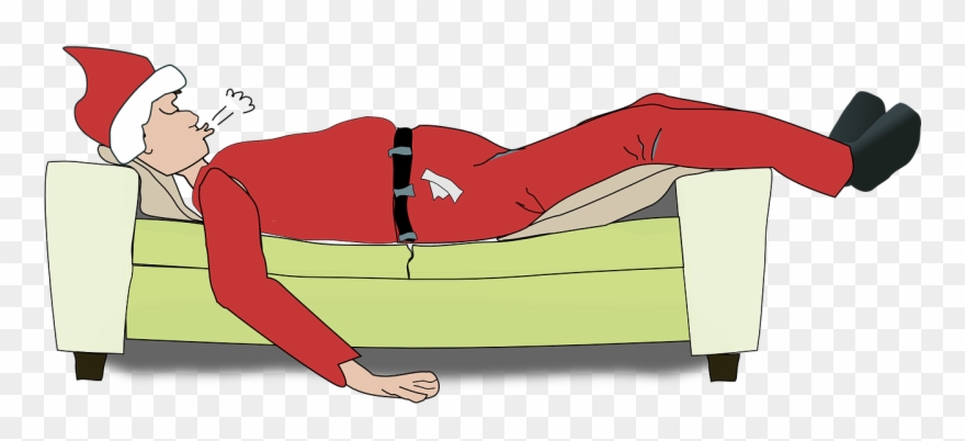 Nap Sleeping Sofa - Funny Christmas Greeting Card Clipart