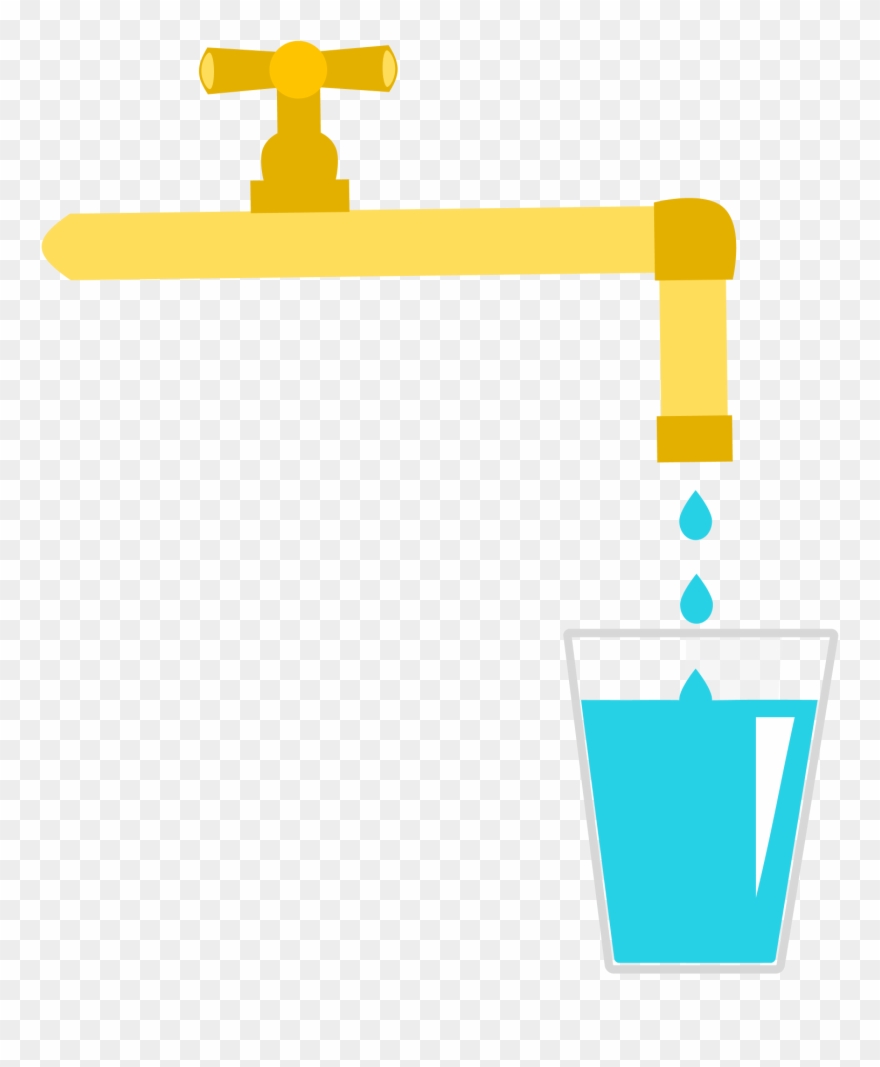 Water Drips Into The Cup, Whose Shape Is Shown In The Clipart