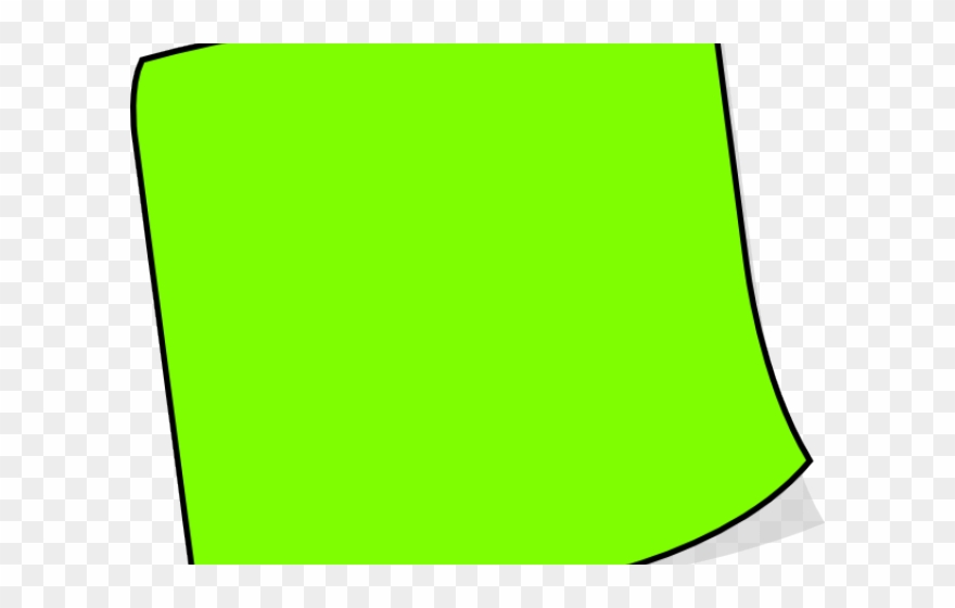 Green Clipart Sticky Note - Green - Png Download