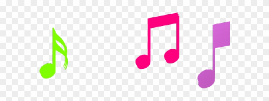 Original - Colored Music Notes Transparent Clipart