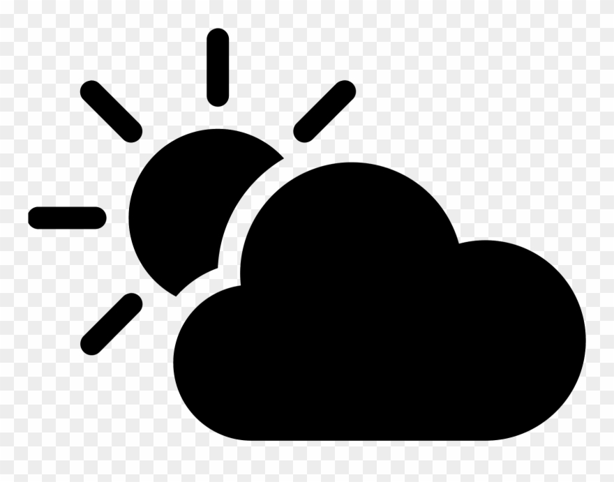 Cloudy Clipart Two Cloud - Sunny Weather For Kids - Png Download