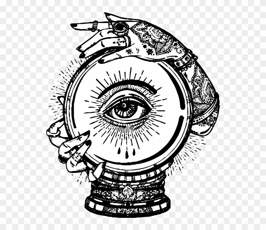 Ball Drawing Telling Others Transprent Png Fortunetelling - Gypsy Crystal Ball Tattoo Clipart