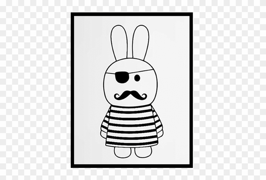 Images / 1 / 2 - Pirate Bunny Print Clipart