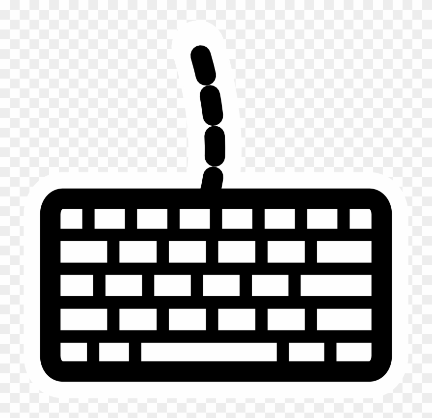 Clipart - Mono Keyboard - Computer Keyboard - Png Download