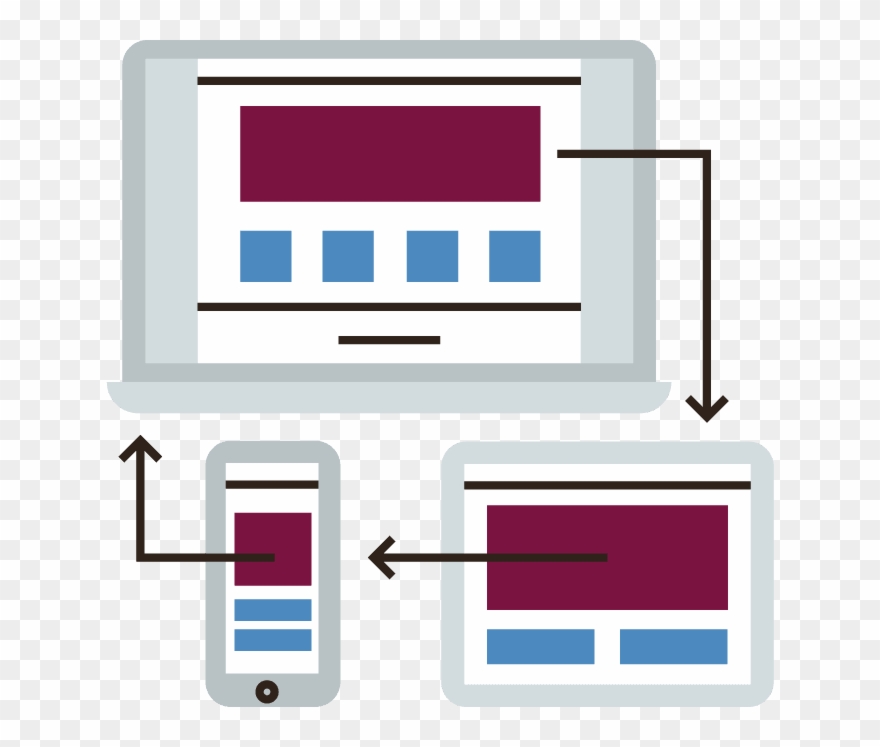 Check Out The Mobile App - Responsive Web Design Clipart