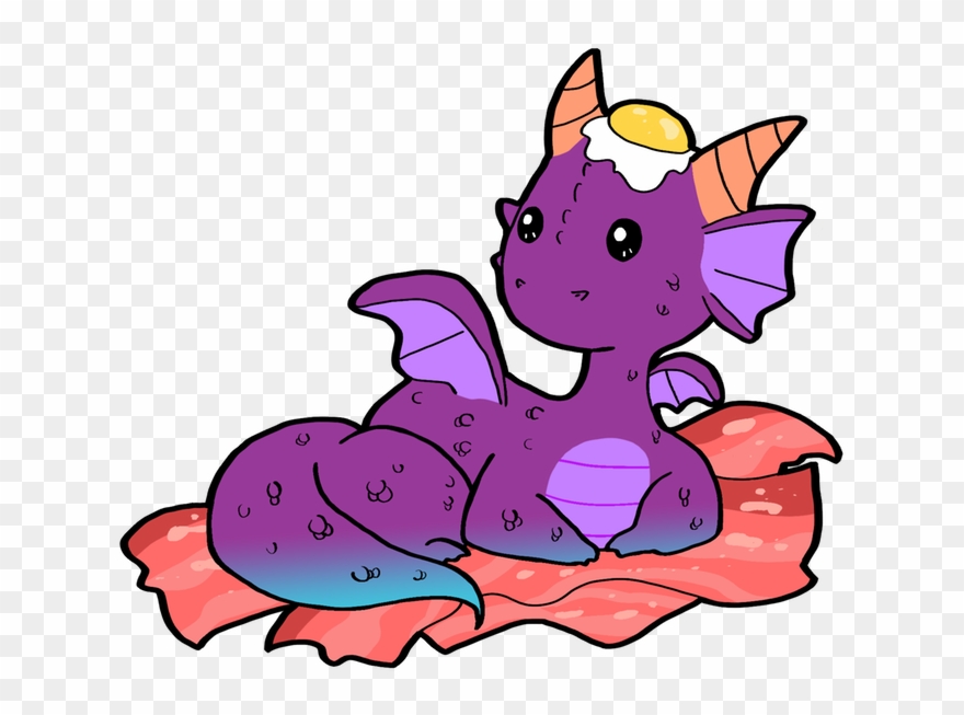 Bacon And Eggs Dragon By Ashley - Cartoon Clipart