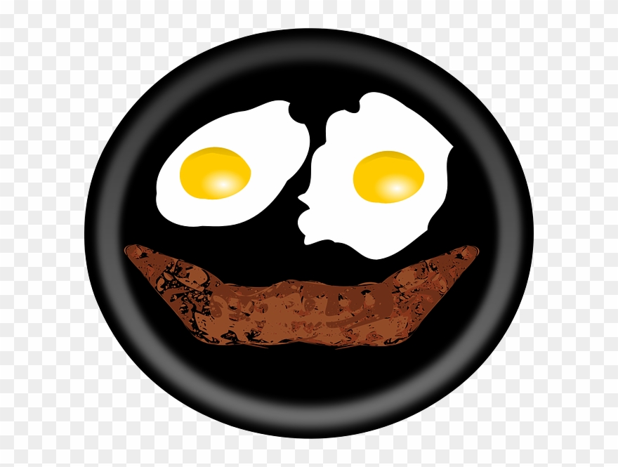 Caged Eggs And Bacon - Scrambled Eggs Vector Png Clipart