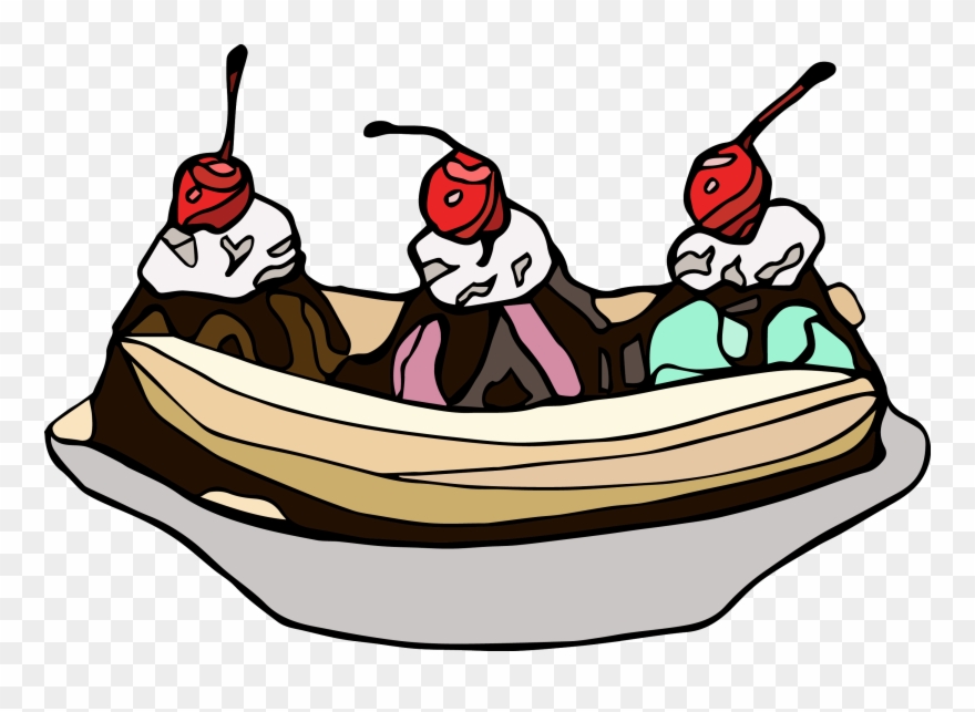 #bananasplit From The #efrstickers Food Sticker Sheet - Sticker Clipart