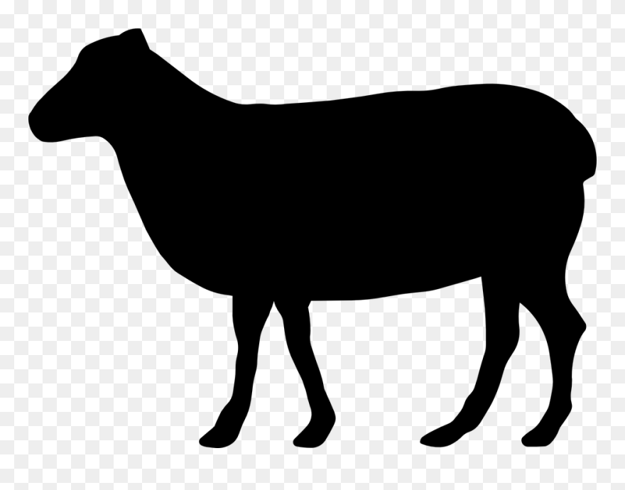 Mutton Clipart Sheep Meat - Cow Black Clip Art - Png Download