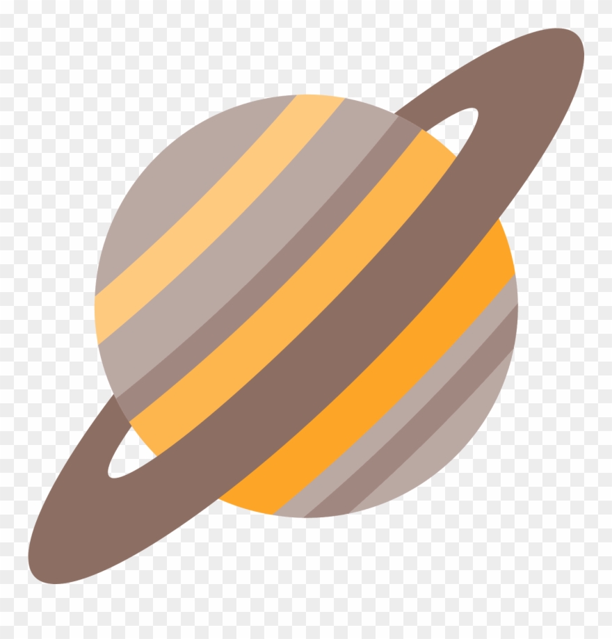 Planet Icon Free Download - Cute Saturn Planet Transparent Clipart